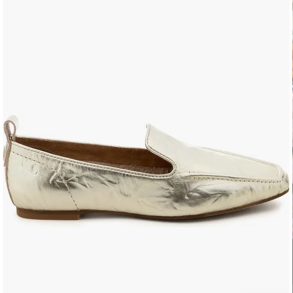 Kelsi Dagger Metallic Gold Loafers - Picture 2 of 9
